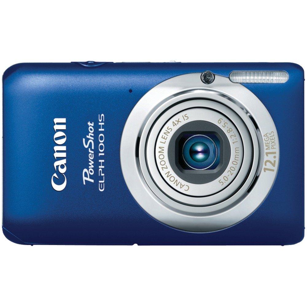 Canon Canon PowerShot ELPH 100 HS 12.1 MP CMOS Digital Camera with 4X Optical Zoom (Blue) (Renewed)