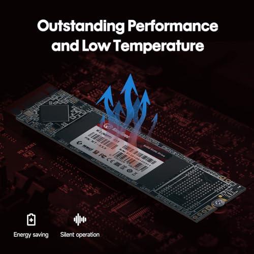 KingSpec KingSpec M.2 SATA SSD, 1TB 2280 SATA III 6Gbps Internal M.2 SSD, Ultra-Slim NGFF State Drive for Desktop/Laptop/Notebook