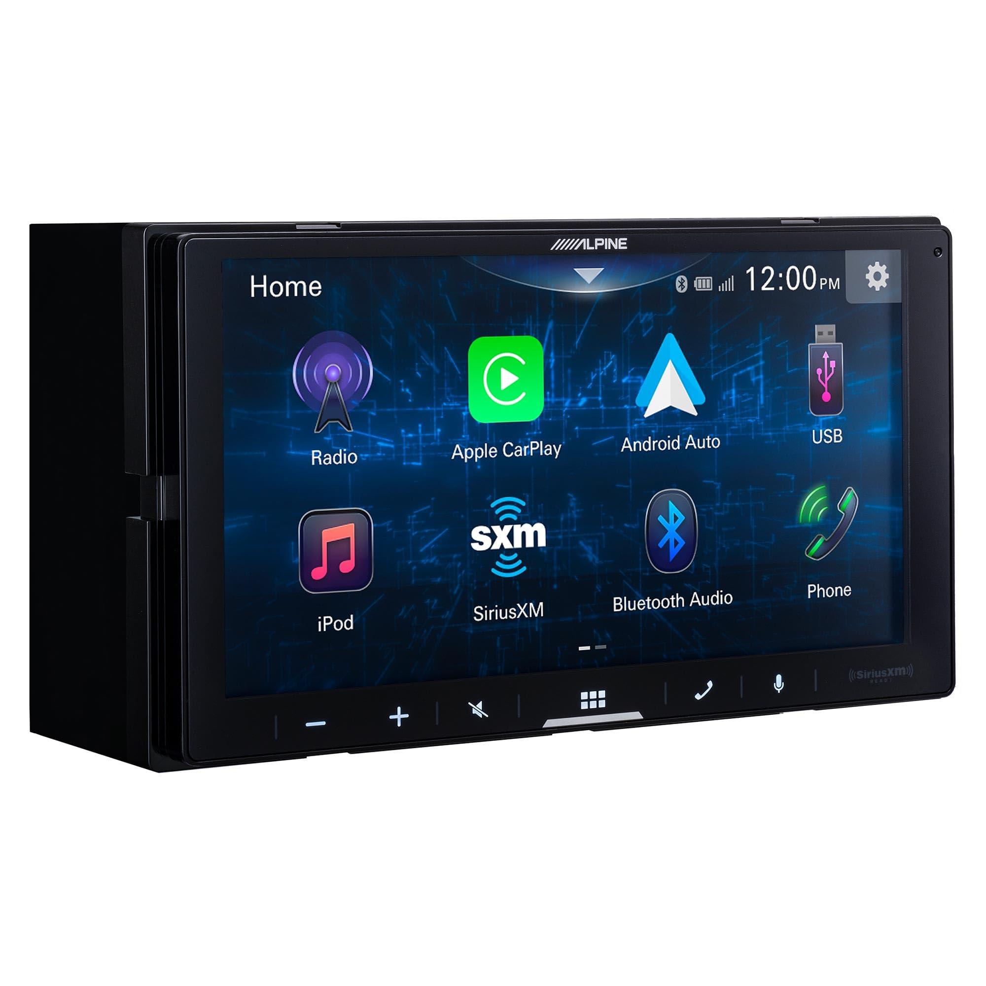 Alpine Alpine ILX-W770 7" Digital Multimedia Receiver with Wireless Apple CarPlay & Android Auto KTA-200M Compact Class D Amplifier Bundle