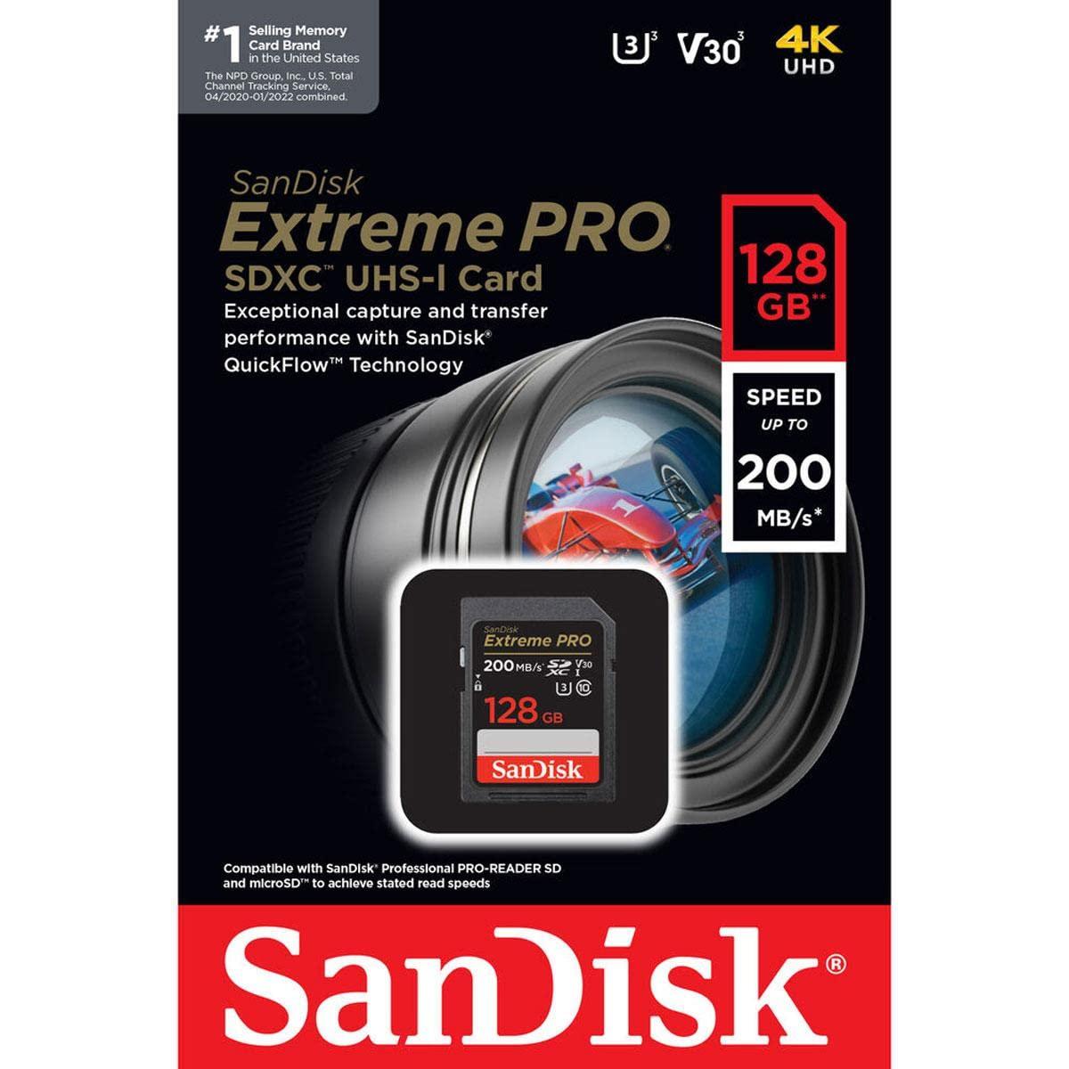 SanDisk SanDisk Extreme PRO 128GB UHS-I U3 SDXC Memory Card