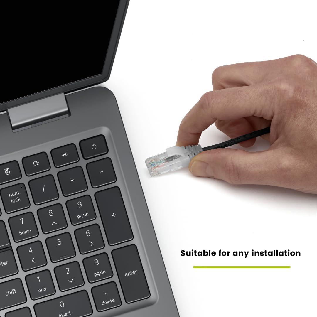 TRUE CABLE trueCABLE Cat6 Component Rated Patch Cable, Unshielded U/UTP, CM Rated, UL Listed, PoE++, 28AWG 4/PR, Black, 10ft, 1 Pack