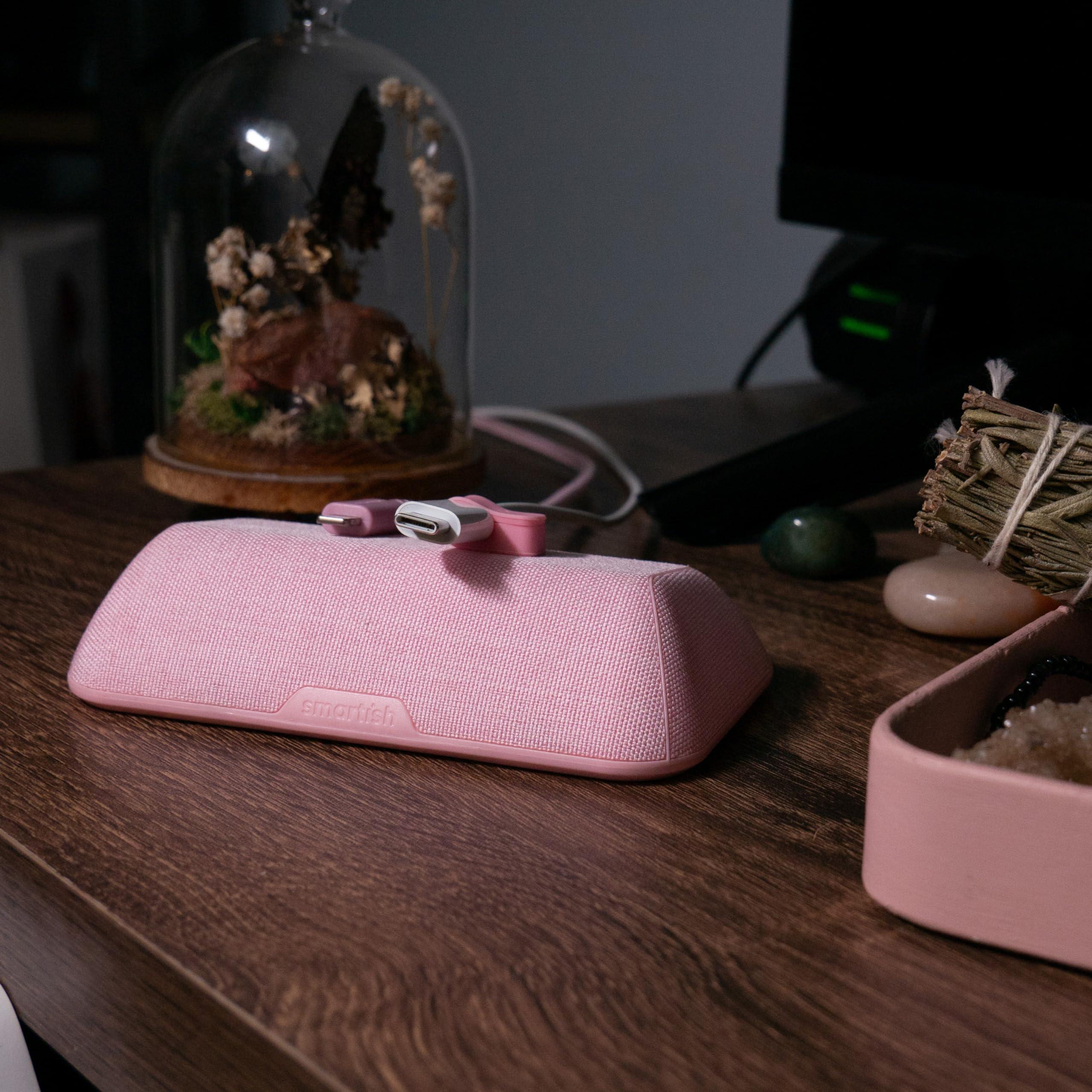 Smartish Smartish Magnetic Cord Holder - Bigger Cable Wrangler Organizer with Magnet Clips for Charger Management on Desktop, Nightstand, or Side Table - Holds 6+ Cables - I'm Blushing