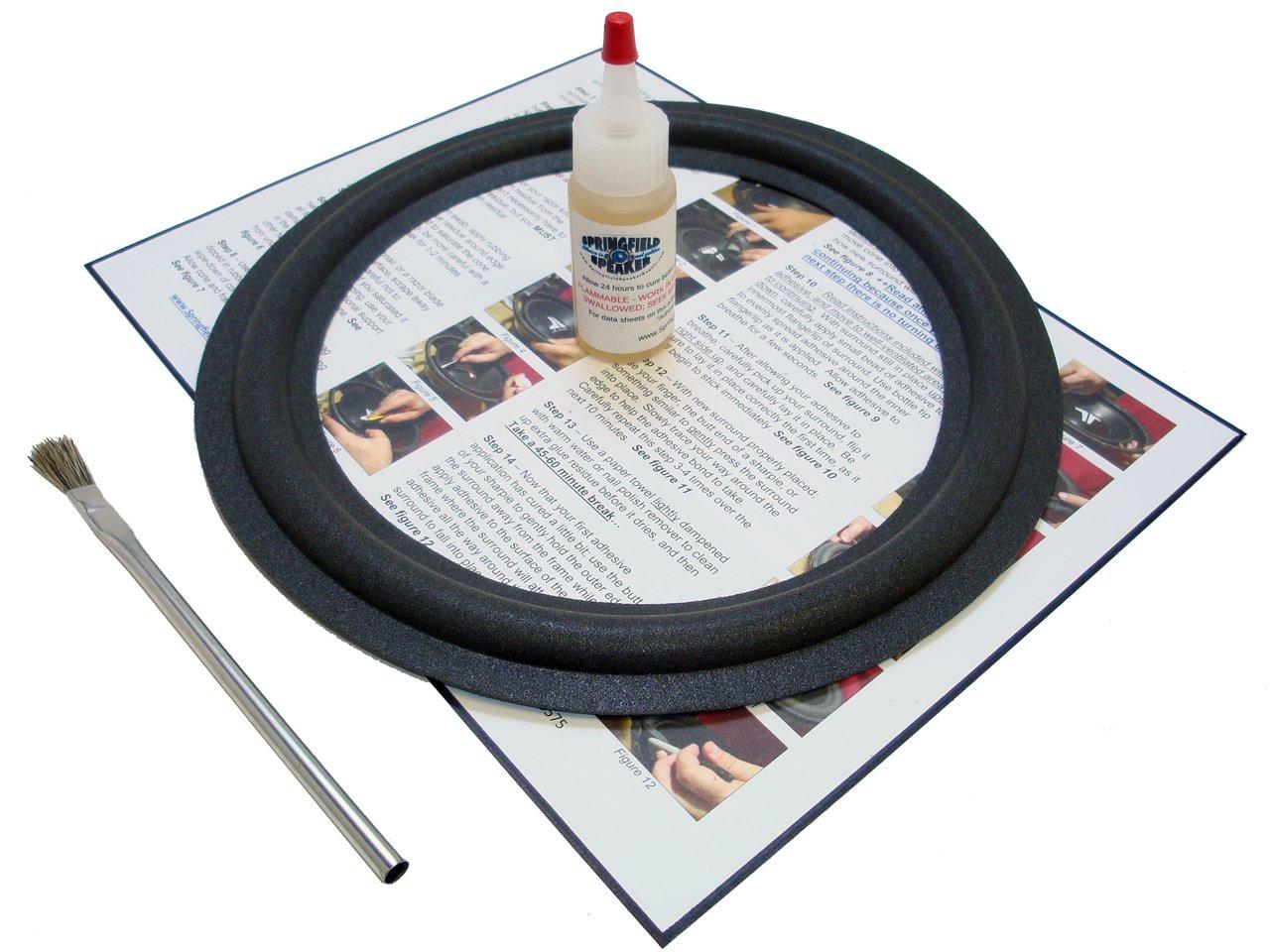 Springfield Speaker Paradigm 10" Speaker Foam Surround Edge Repair Kit - 1 Speaker Kit - Compatible with Paradigm PDR-10, PDR-10, PS1000, PS-1000, PS-1000 v.3, Many More