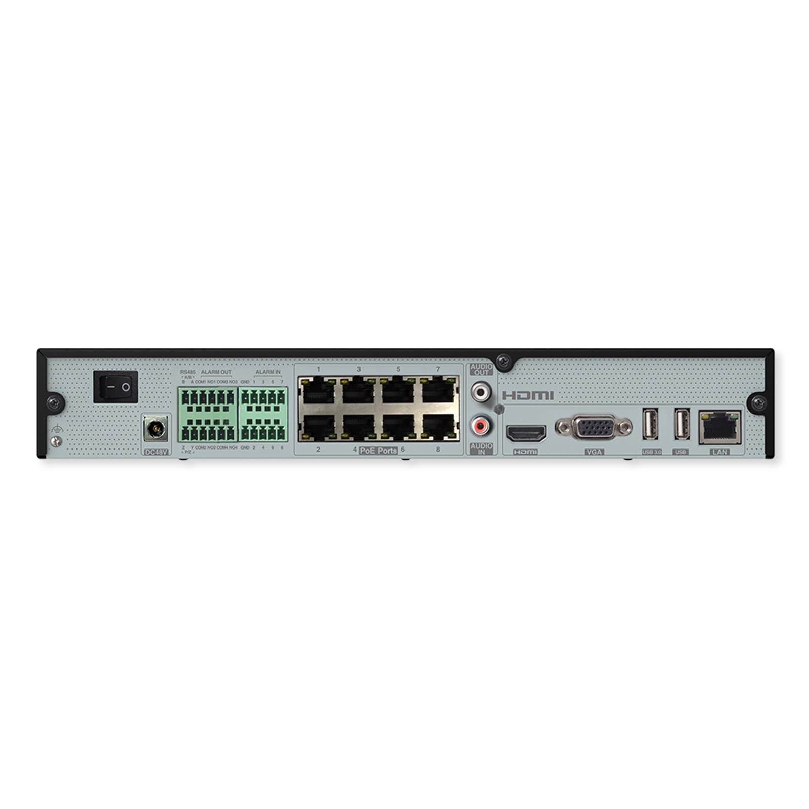 Speco Technologies Speco Technologies Speco N8NRX6TB 8-Channel 8K H.265 NVR with Facial Recognition and Smart Analytics, 6 TB