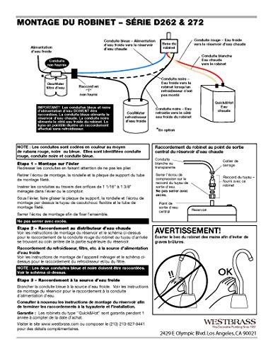 Westbrass Westbrass D272H-05 Develosah 9" 2-Handle Hot and Cold Water Dispenser with Instant Heating Tank, Polished Nickel