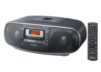 Panasonic Panasonic RX-D55GC-K Boombox - High Power Portable Stereo AM/FM Radio, MP3 CD, Tape Recorder with USB & Music Port Sound with 2-Way 4-Speaker (Black)