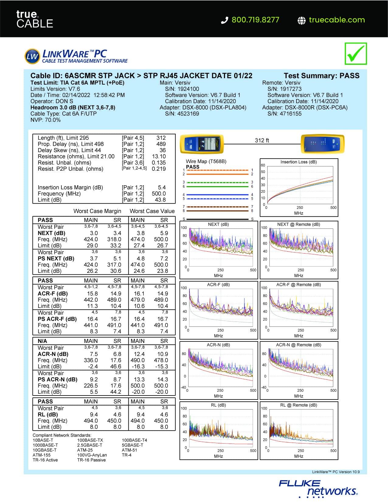 TRUE CABLE trueCABLE Cat6A Shielded Riser (CMR), 1000ft, Yellow, 23AWG Solid Bare Copper, 750MHz, PoE++ (4PPoE), ETL Listed, Overall Aluminum Foil Shield (F/UTP), Bulk Ethernet Cable