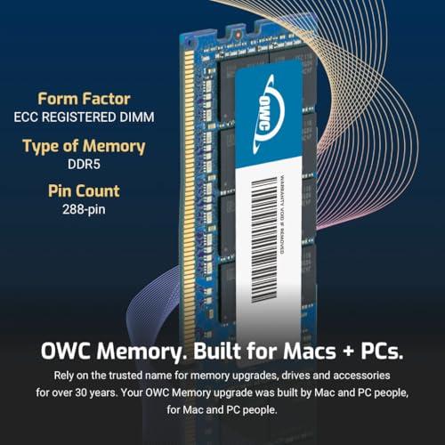 OWC OWC 64GB (2x32GB) DDR5 5600 PC5-44800 CL46 2Rx8 288-pin 1.1V ECC Registered RDIMM Memory RAM Module Upgrade Kit for Select Workstations or Servers