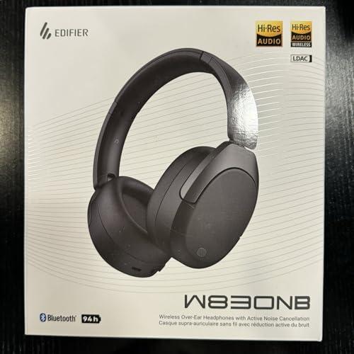 Edifier Edifier W830NB Wireless Over Ear Headphones with -45dB Active Noise Cancelling, 94H Playtime, LDAC Hi-Res Sound, Spatial Audio, Fast Charging, Multipoint Connection, Bluetooth V5.4 - Black