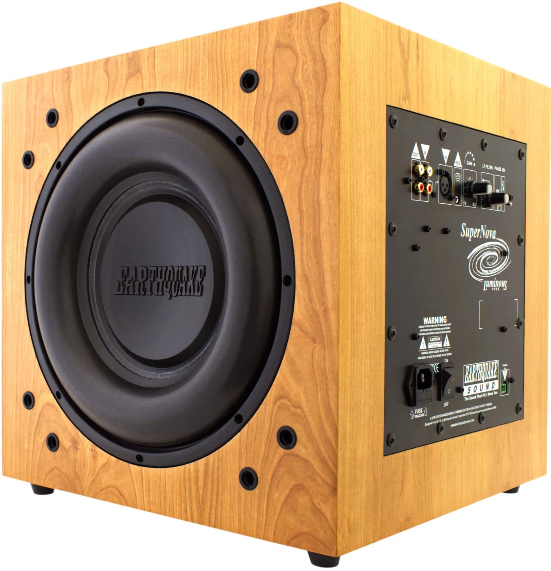 EARTHQUAKE EARTHQUAKE Sound Supernova Luminous LU-12 12-Inch Powered Subwoofer with SLAPS V2 Passive Radiator, Cherry