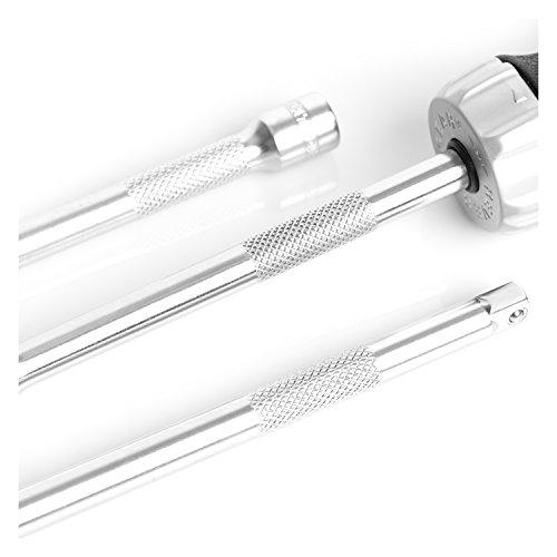 OEMTOOLS OEMTOOLS 23997 Socket Set 64PC, 1/4\" Drive Mechanic Tool Set, Socket Wrench Set Hard Chrome Finish, No-Slip Sockets, Ratchet Set and Extensions for Tight Spaces