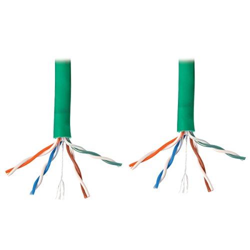 Tripp Lite TRIPP LITE Cat6 Bulk Solid-Core Cable, Plenum-Rated PVC (CMP), Gigabit, Green, 1000' (N224-01K-GN)