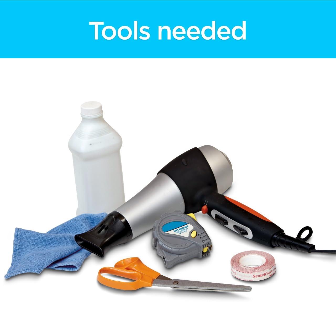 3M 3M Indoor Patio Door Insulation, Insulator Kit for 6\'-8\" x 9\' ft Patio Door, Keeps Cold Air Out and Warm Air In, Includes Heat Shrink Window Film and Scotch Window Film Mounting Tape (2144W-6)