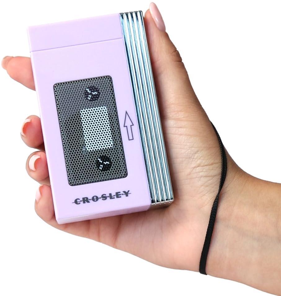 Crosley Crosley CR3047A-LN Mini Retro 80's Portable Bluetooth Speaker, Wireless with Microphone, Vintage, Lavender