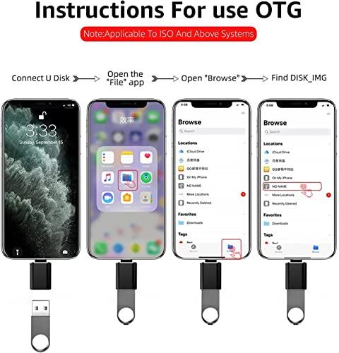 PAINICA Lightning Male to USB3.0 Female Adapter OTG Cable [Apple MFi Certified]PAINICA USB OTG Data Sync Converter for iPhone/iPad/iPod Support Camera Card Reader, Mouse, Keyboard, Hubs, Connect U Disk-Black