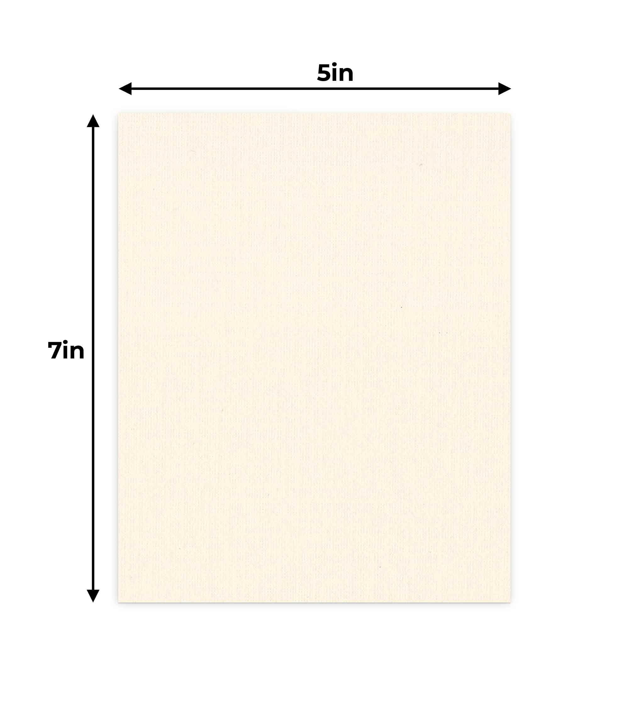 CountryArtHouse CountryArtHouse Textured Cream Acid Free 5x7 Backing Board - Uncut Photo Mat Board - 10 Sheets