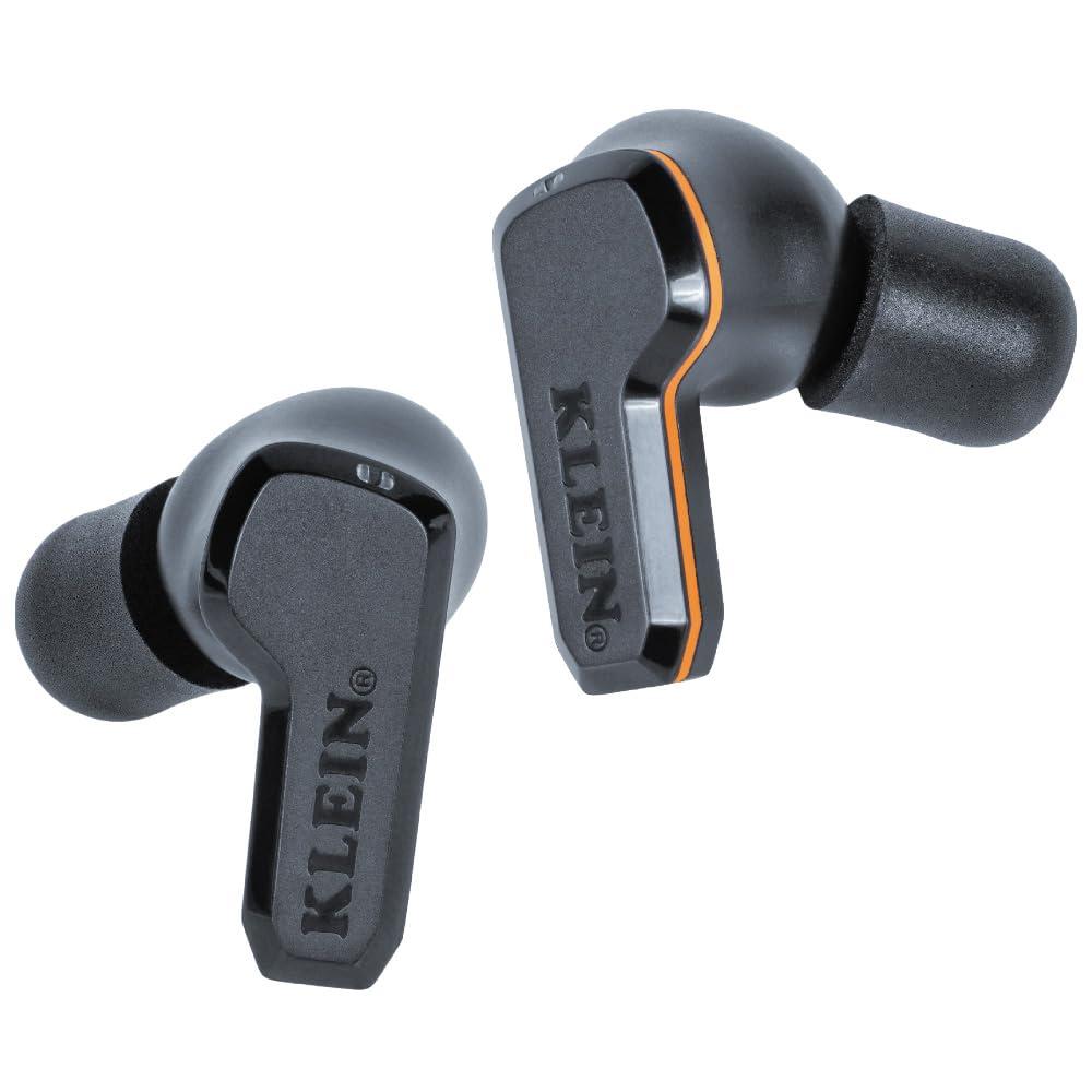 Klein Tools Klein Tools AESEB2 Elite Bluetooth Jobsite Earbuds, True Wireless Earplugs, 25dB NRR Hearing Protection, 24-Hour Playtime, Digital LED Display