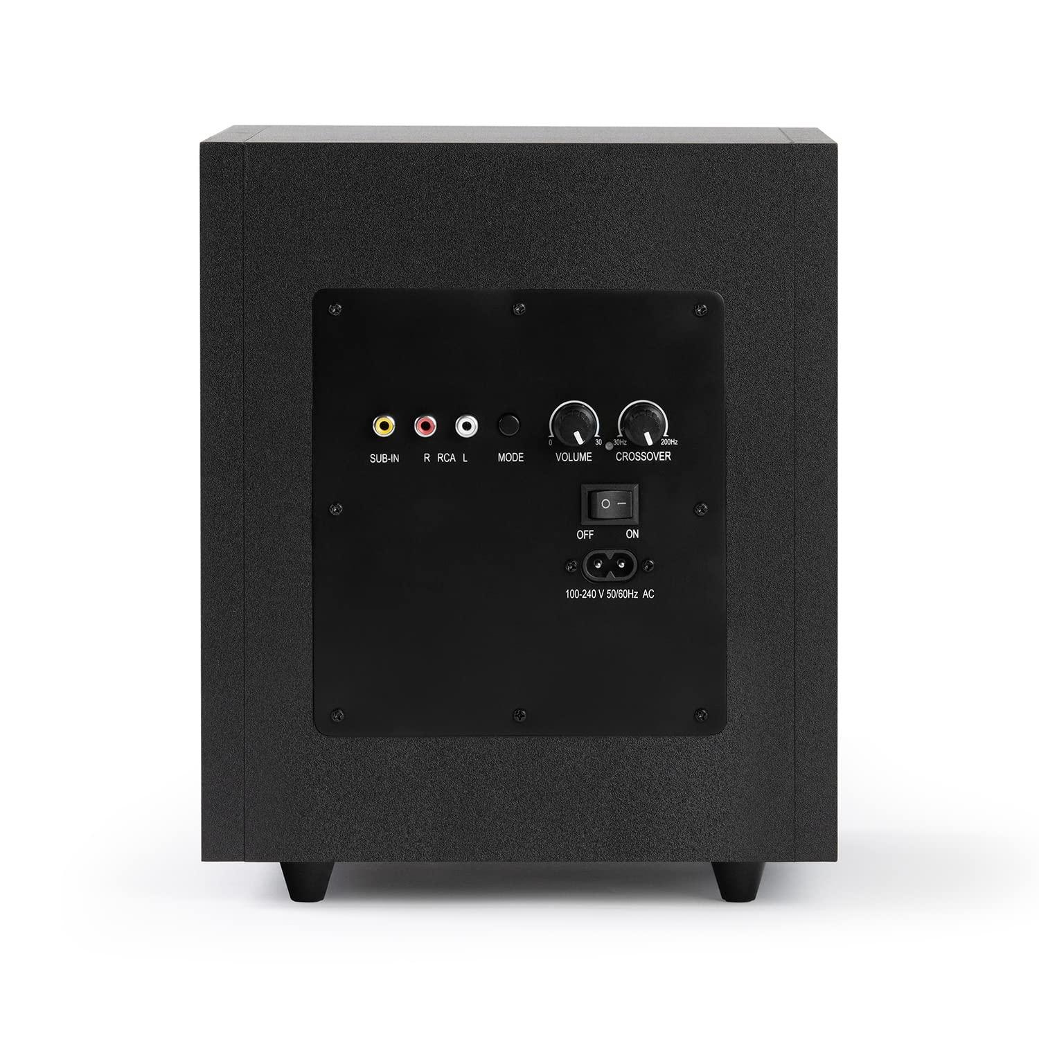 Victrola Victrola V1 Music System with Built-in Record Player, Stereo Soundbar, Powered Wireless 6.5" Subwoofer and Cleaning Kit, Bluetooth Streaming, Supports 33-1/3 and 45 RPM Vinyl Records, (Espresso)