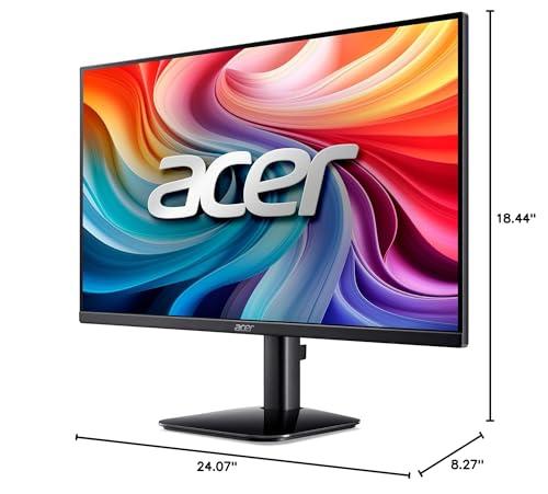 acer Acer KB272 E0bi 27" IPS Full HD (1920 x 1080) Zero-Frame Gaming Office Monitor AMD FreeSync Technology Up to 100Hz Refresh 1ms (VRB) Low Blue Light Tilt HDMI & VGA Ports