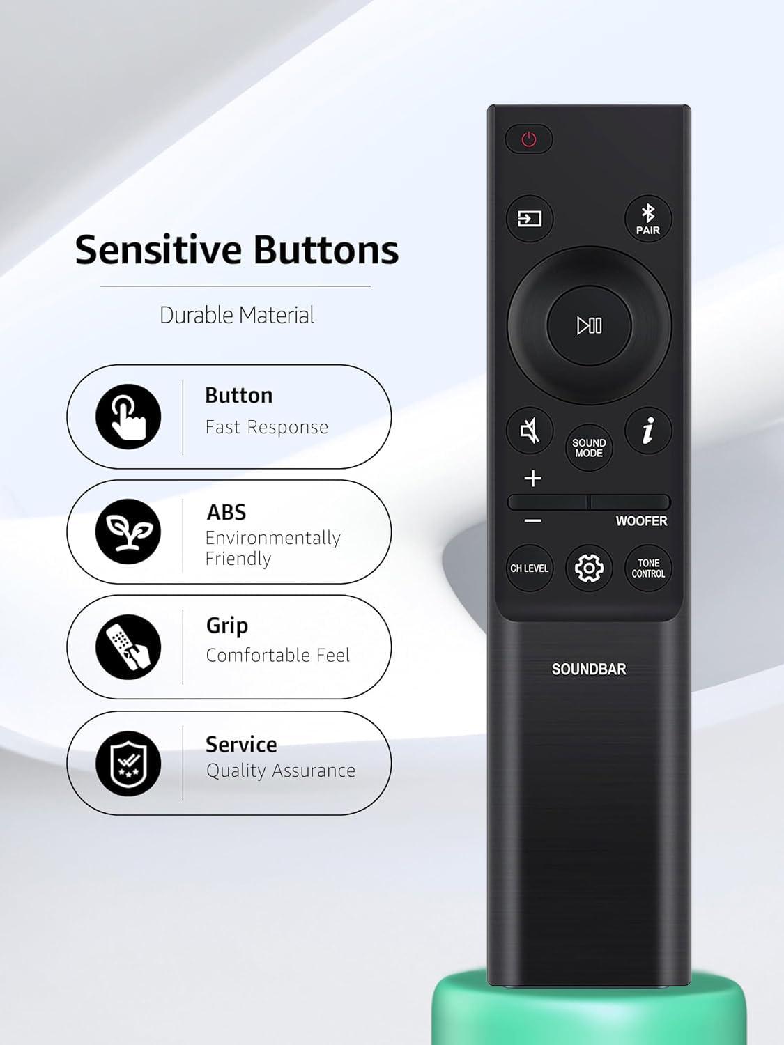 LOMCA Replacement Remote Control for Samsung Soundbar HW-B550 HW-B53C HW-B63C HW-B43C HW-Q930B HW-Q910B HW-Q60B HW-Q67CB HW-Q990B HW-Q600B HW-Q67CB HW-B53M