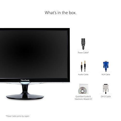 ViewSonic ViewSonic VX2452MH 24 Inch 2ms 60Hz 1080p Gaming Monitor with HDMI DVI and VGA inputs, Black