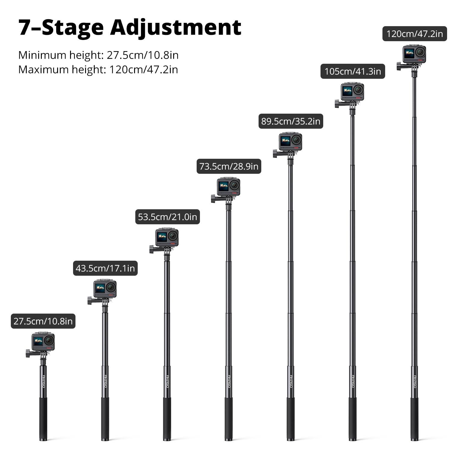 AKASO AKASO Brave 4 Action Camera with 64GB MicroSDXC Memory Card and 1.2M Selfie Stick and a Tripod Bundle
