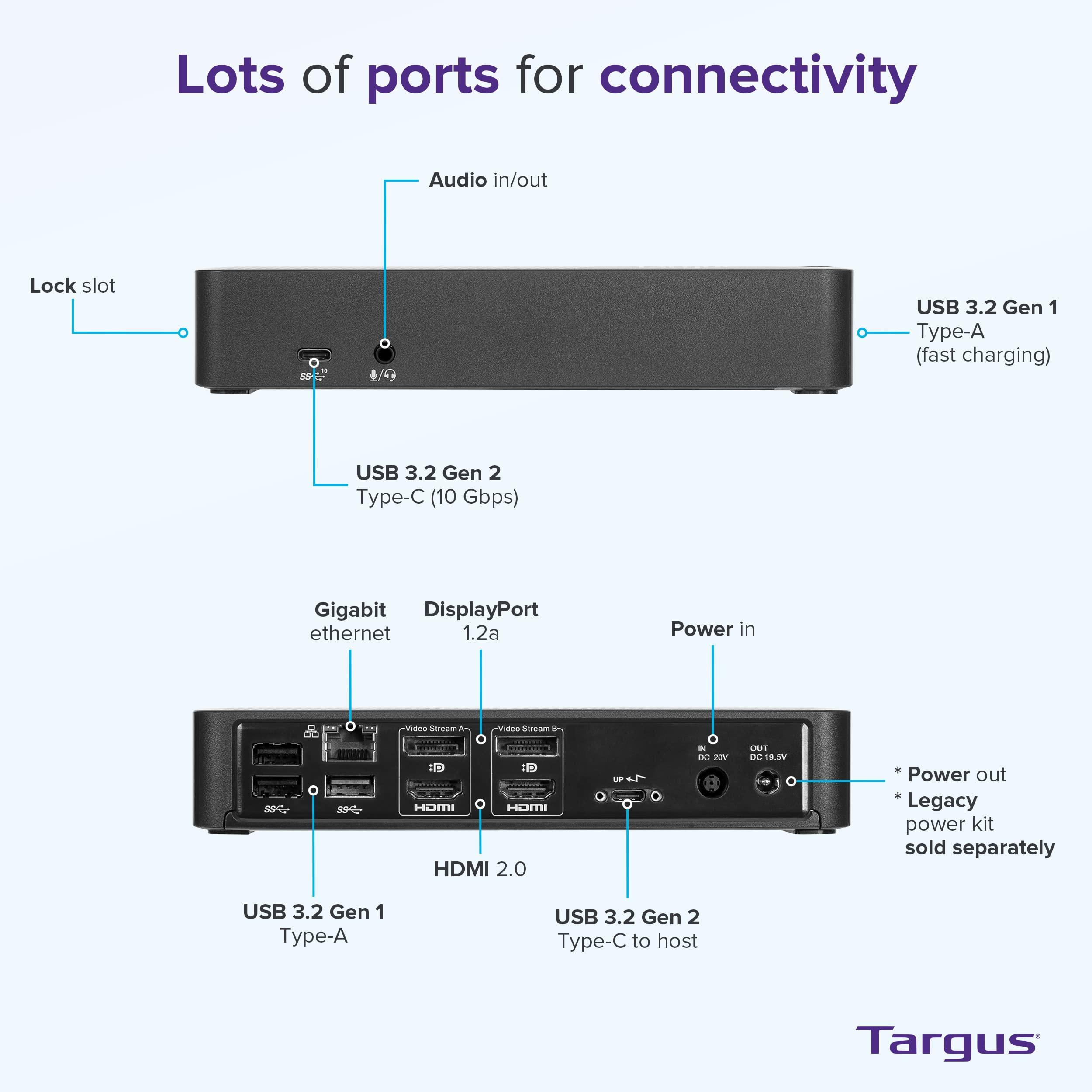 Targus Targus USB C Docking Station Universal DV4K (Renewed)
