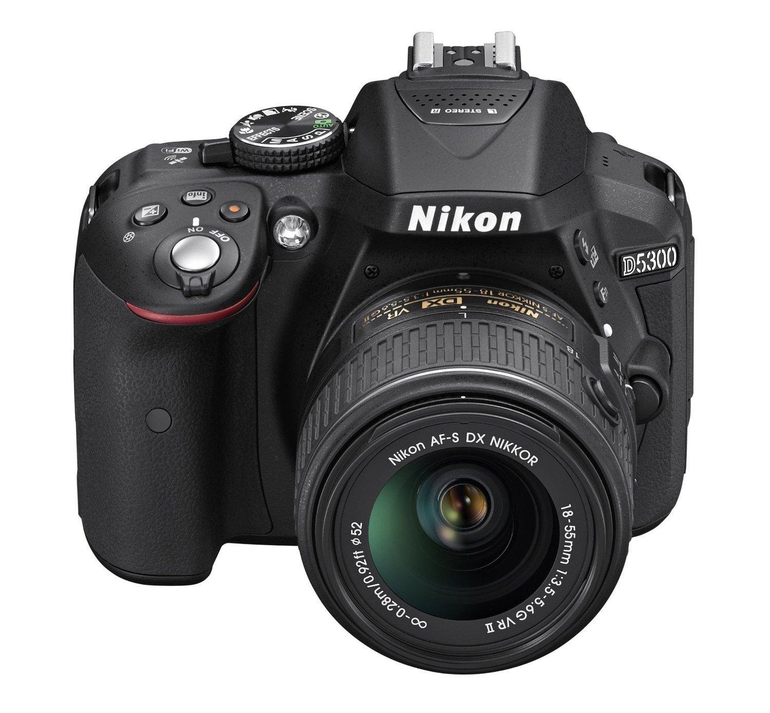 Nikon Nikon D5300 24.2 MP CMOS Digital SLR Camera with 18-55mm f/3.5-5.6G ED VR Auto Focus-S DX NIKKOR Zoom Lens (Black)