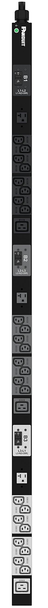 Panduit Panduit SmartZone G5 Basic PDU, 30A, 3Phase, 208 V, (24) C13, (3) C19, (3)5-20R, NEMA L21-30P Input Plug