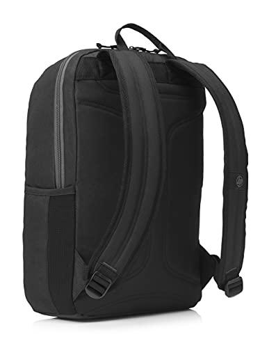 HP HP Commuter Laptop Backpack | with 15.6” Laptop/Tablet Compartment | Water-Resistant, Carry-on | Water Bottle Pocket, Reflective Accents, (5EE91AA), Black, Model: 5EE91AA#ABL