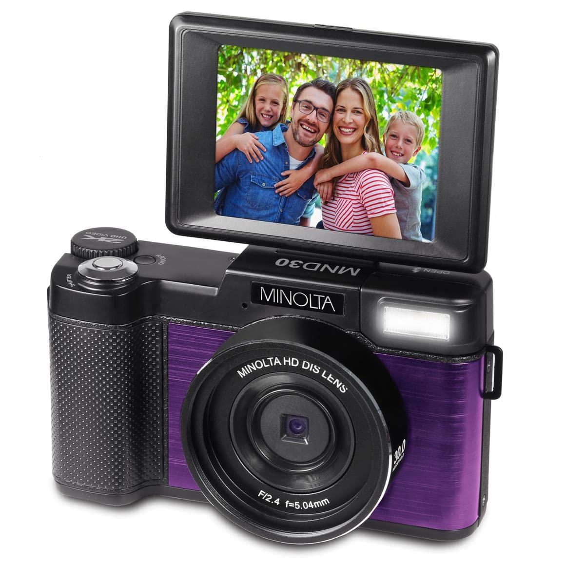 Minolta Minolta MND30 30 MP / 2.7K Ultra HD Digital Camera (Purple)