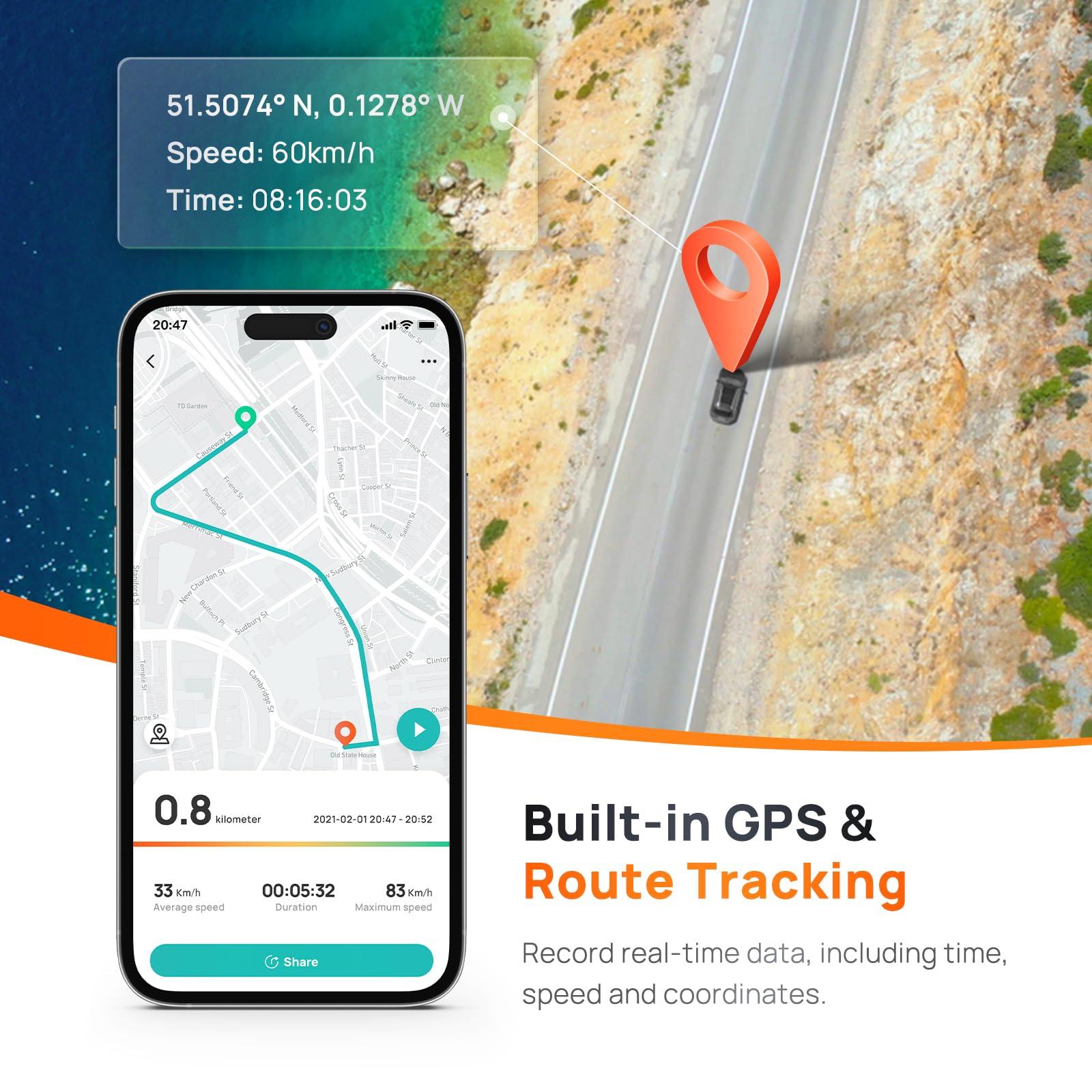 70mai 70mai Front Dash Cam A500S+ 32GB Card 1944P UHD with Sony IMX335, Built-in WiFi GPS Smart Dash Camera for Cars, Optional Rear Dash Cam, ADAS, 2\'\' IPS LCD Screen, 140 Wide Angle, WDR, Night Vision