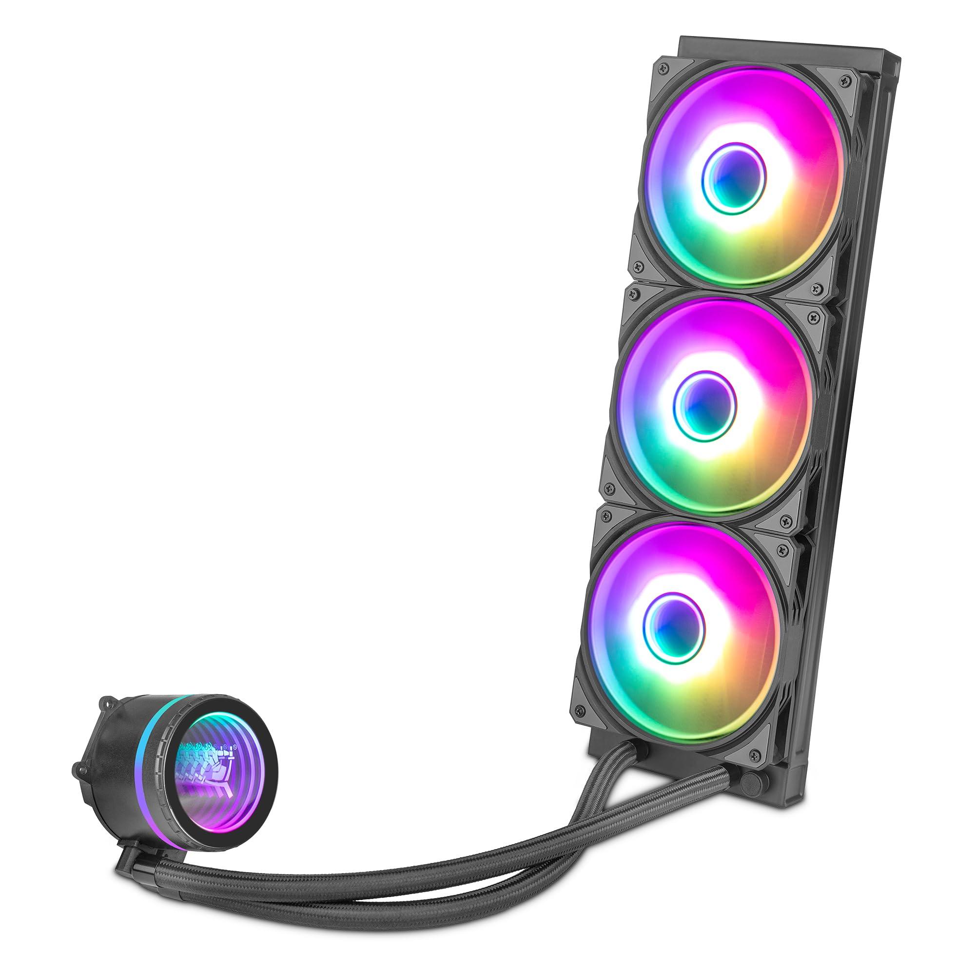 YEYIAN Yeyian CPU Liquid Cooling System PC Gaming Series for Quiet Desktop Computer | 3 RGB 360mm Fans | 2000 RPM | (New 2023)