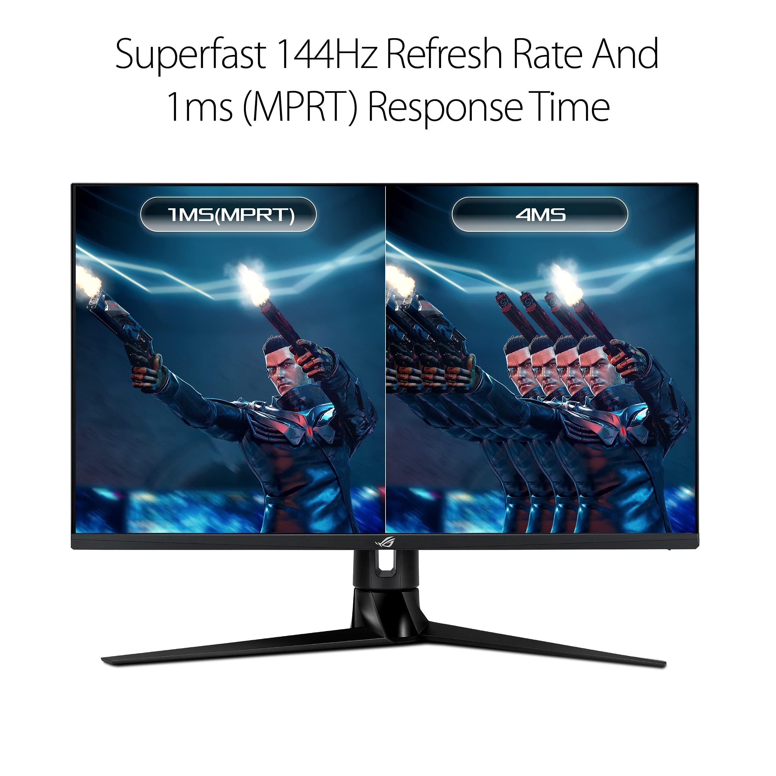 ASUS ASUS ROG Swift PG32UQR 32 4K HDR 144Hz DSC HDMI 2.1 Gaming Monitor - UHD (3840 x 2160), IPS, 1ms, G-SYNC Compatible, Extreme Low Motion Blur Sync, Eye Care, DisplayPort, USB, DisplayHDR 600,BLACK