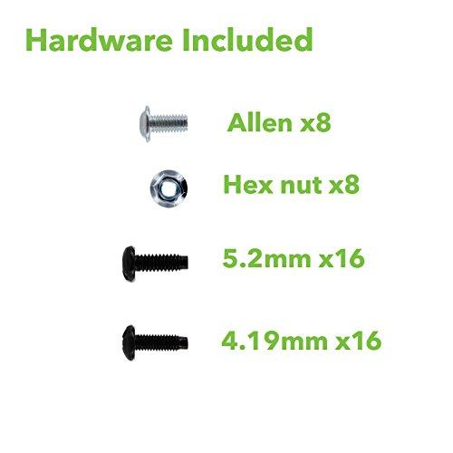 NavePoint NavePoint 1U 19-Inch Fixed 4-Post Rack Mount Server Shelf with Adjustable Depth from 18-34 Inch Black