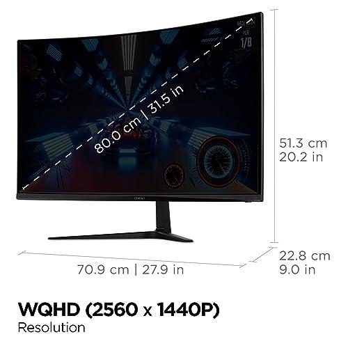 ViewSonic ViewSonic Omni VX3218C-2K 32 Inch Curved 1ms 1440p 165hz Gaming Monitor with FreeSync Premium, Eye Care, HDMI and Display Port, Black