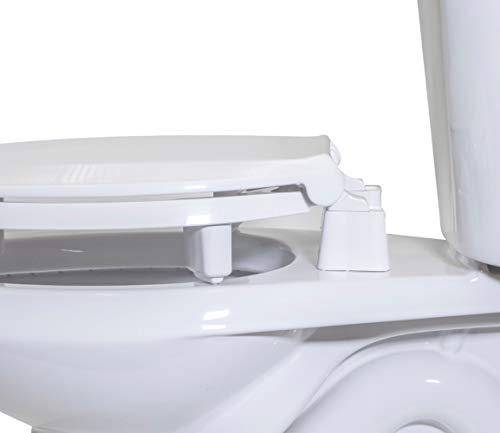 Centoco Centoco 3 inch Raised Toilet Seat for Seniors, Elongated, Open Front with Cover, Plastic, Made in the USA, 3L820STS-001, White