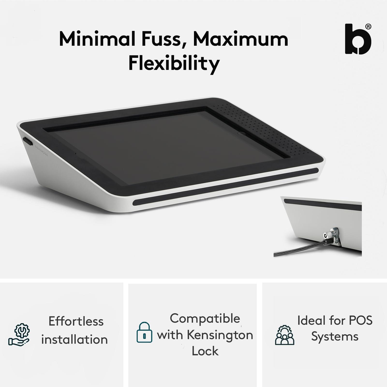 Bouncepad Bouncepad Link iPad POS Stand | iPad Stand for Business | iPad Kiosk Stand for Meeting Room Management | iPad Table Mount Tablet Kiosk | iPad Register Stand | iPad 10th Gen 10.9 | Black