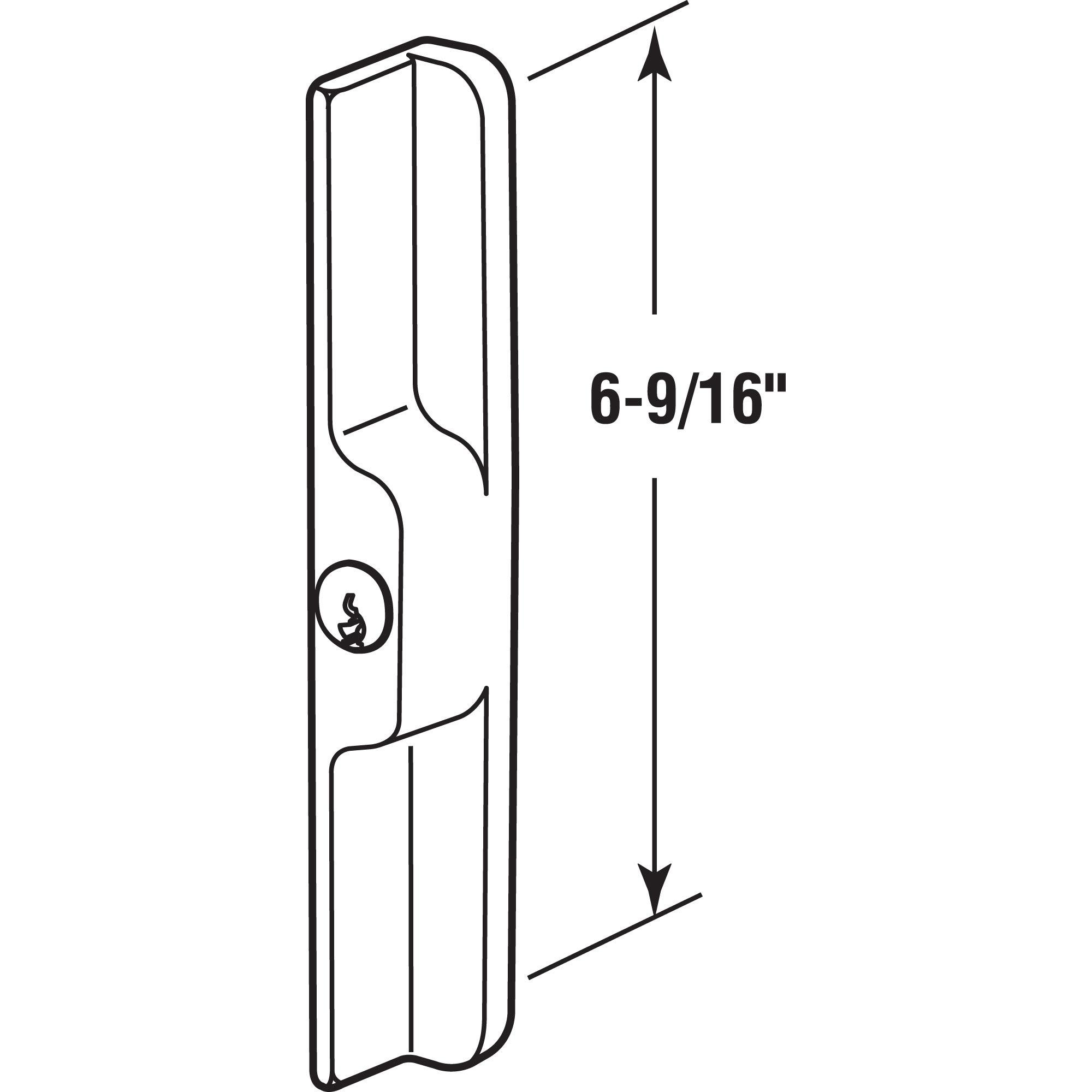 PRIME-LINE Prime-Line C 1254 Sliding Patio Door Locking Outside Pull, Diecast, White (Single Pack)