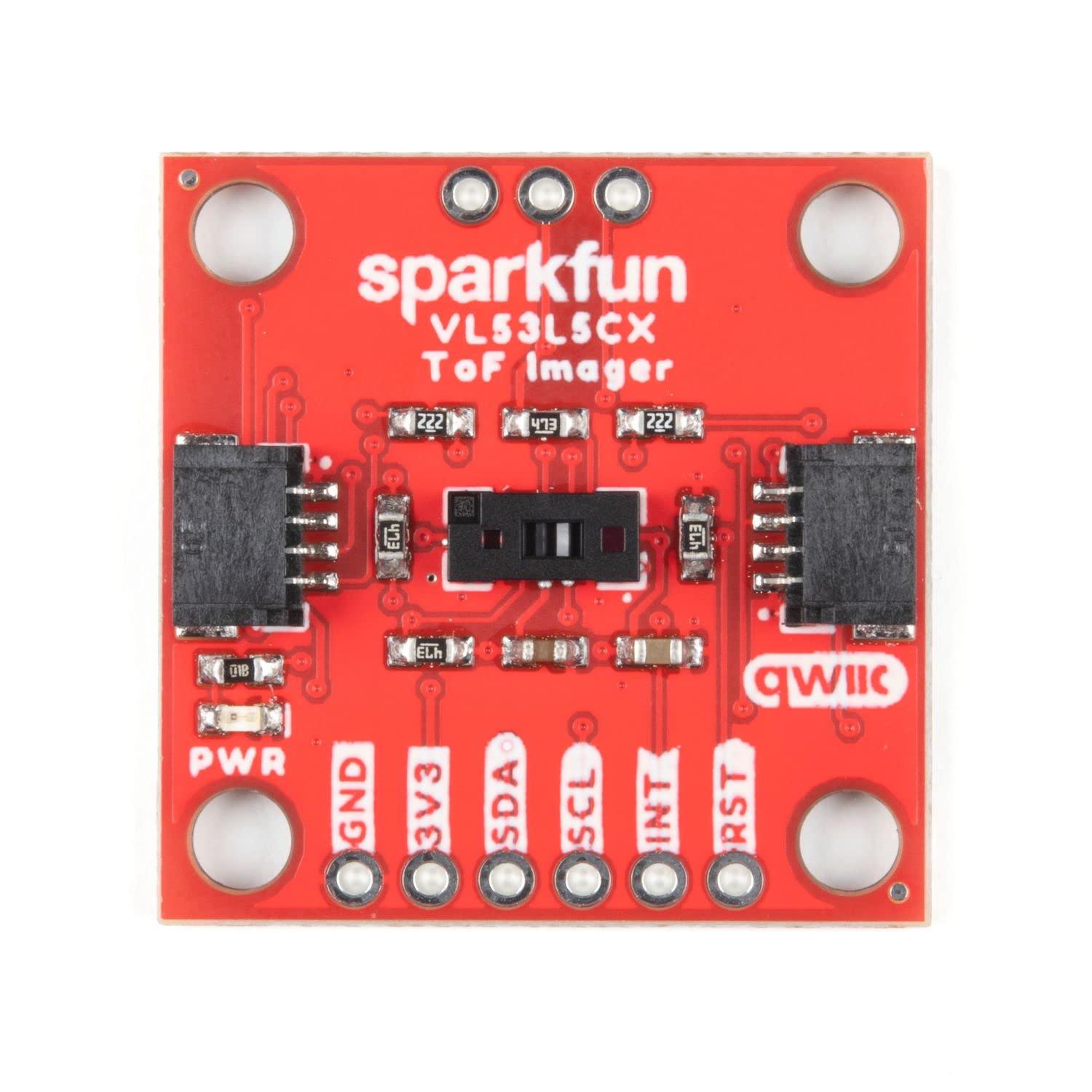 SparkFun SparkFun Qwiic ToF Imager -VL53L5CX-Multizone Distance Measurements -Up to 8x8 Zones w/Wide 63 Diagonal FoV -3D Room Mapping Obstacle Detection Gesture Recognition IoT Laser-Assisted autofocus AR/VR