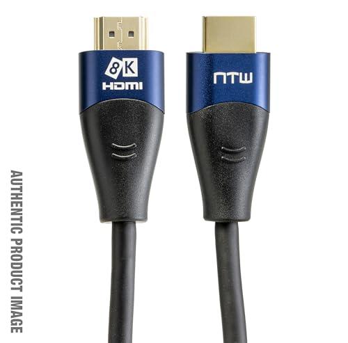 NTW NTW 8K HDMI Cable 6FT Ultra High Speed 48Gbps, HDMI 2.1, 8K@60Hz, 4K@120Hz, HDR10, eARC, for TV, Xbox, PS5, Roku, Apple TV