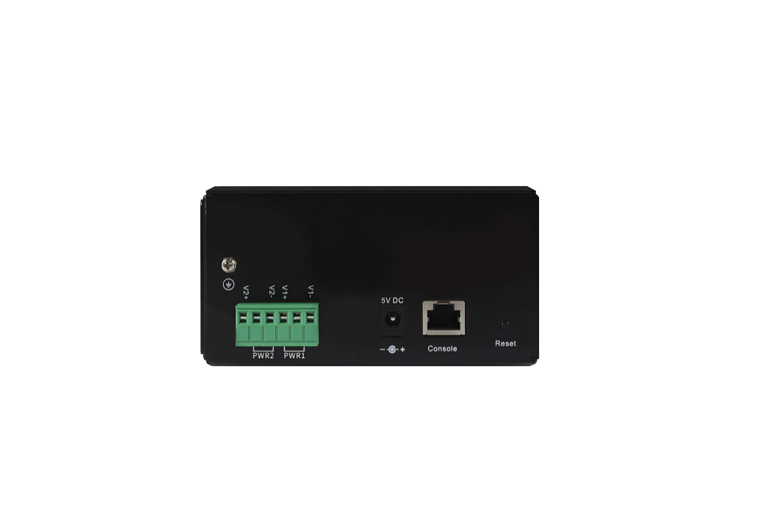 ROBOfiber HGW-1608SM-PSE - 16x RJ45 + 8X SFP Ports Gigabit Ethernet Managed PoE Industrial Fiber Switch 240W Total Power, DIN Rail Mount, -40 to +75 Celsius
