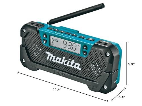 Makita Makita RM02 12V max CXT Lithium-Ion Cordless Compact Job Site Radio, Tool Only