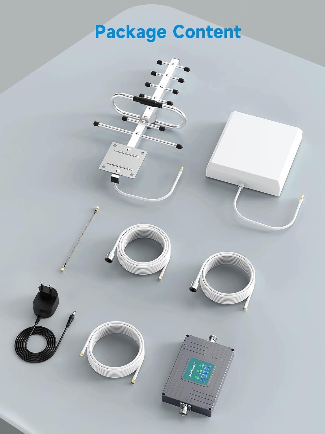 ANNTLENT Cell Phone Signal Booster for All Carriers on Band 5/12/13/17 | Up to 4,500 Sq Ft | Boost 5G 4G& LTE Signal for Verizon, AT&T, T-Mobile & More | FCC Approved