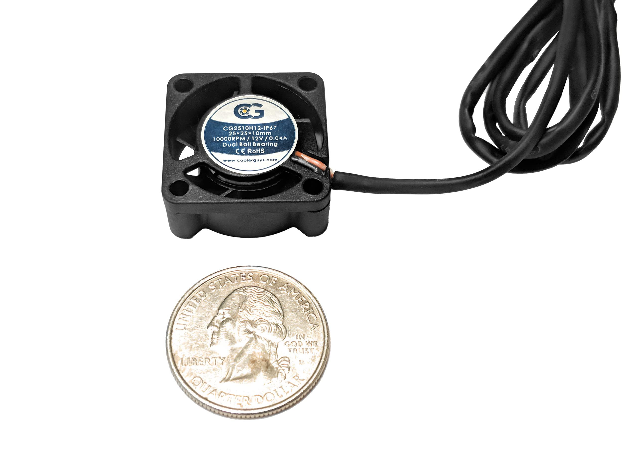 coolerguys Coolerguys 12vDC Waterproof IP67 Fan (High Speed, 25x10mm)