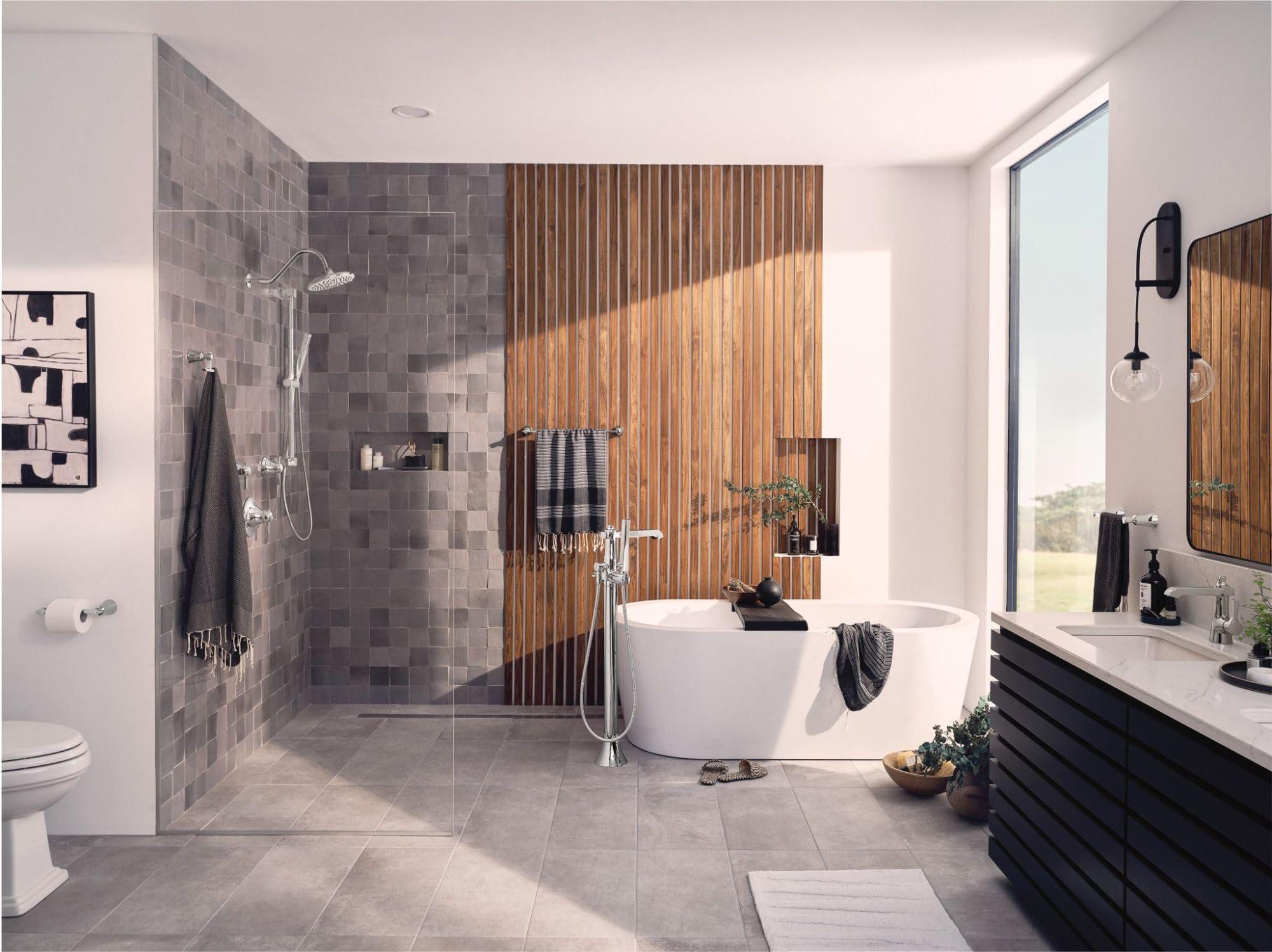 Moen Moen Velocity Chrome Two-Function Rainshower 8-Inch Shower Head with Immersion Technology for a High-Pressure Rinse, S6320