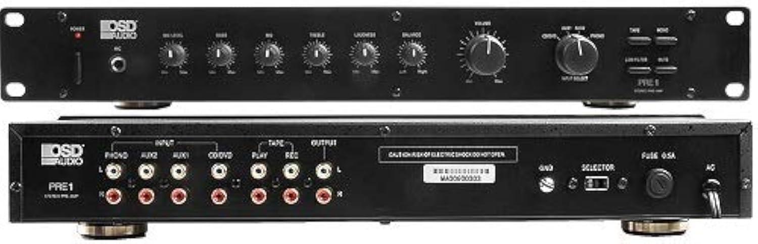 OSD Audio OSD Audio Pre-1 High Definition Preamplifier – Multi Source Select Phono Ready