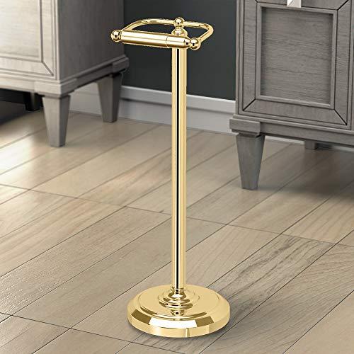 Gatco Gatco 1436 Pedestal Toilet Paper Holder, Polished Brass