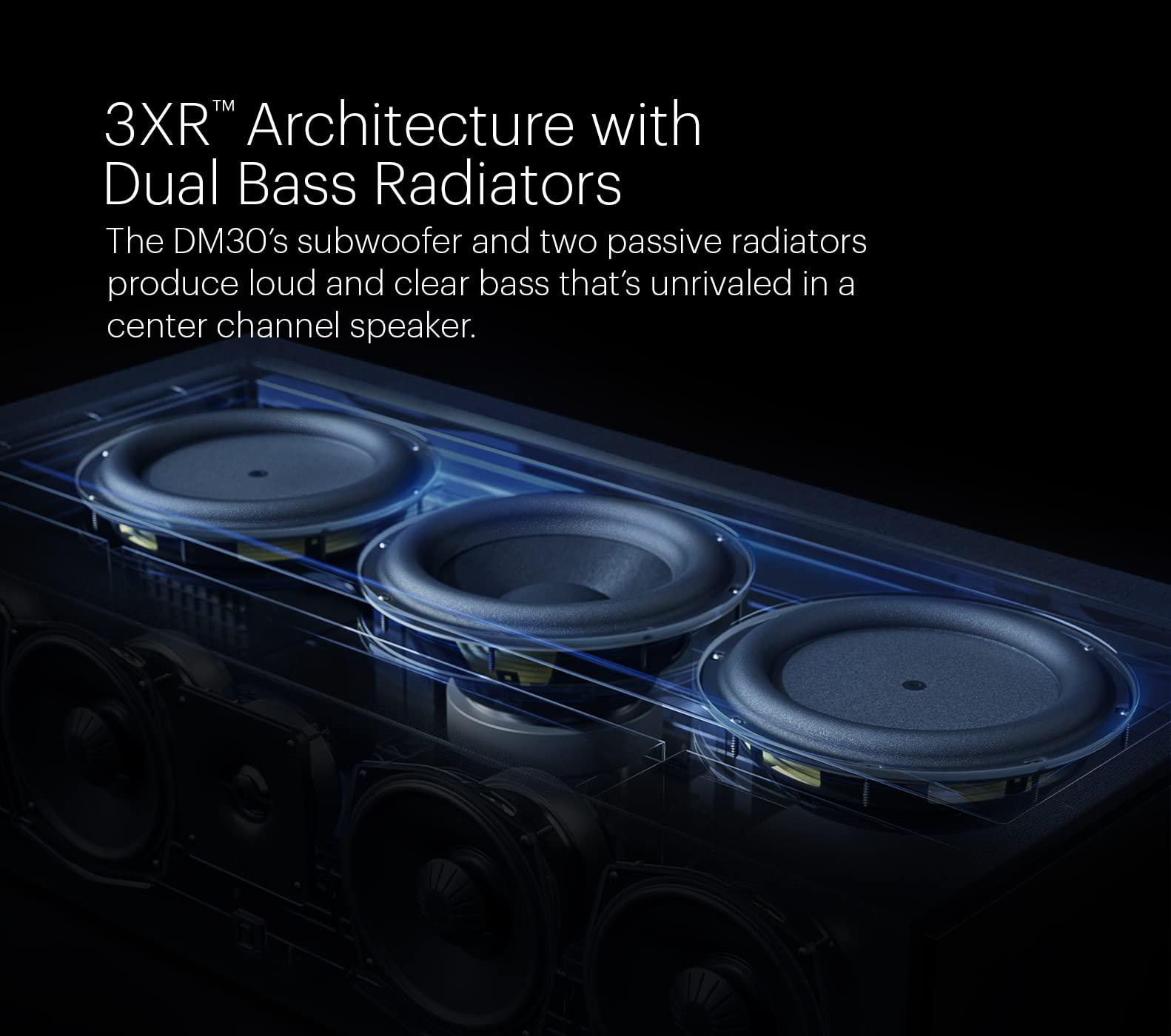 Definitive Technology Definitive Technology Dymension DM30 Flagship Center Channel Speaker, 5-Driver Array - (4) 4" Midrange Woofers & (1) 1" Tweeter, for Dymension Series Speakers, Immersive Home Theater Audio, Black