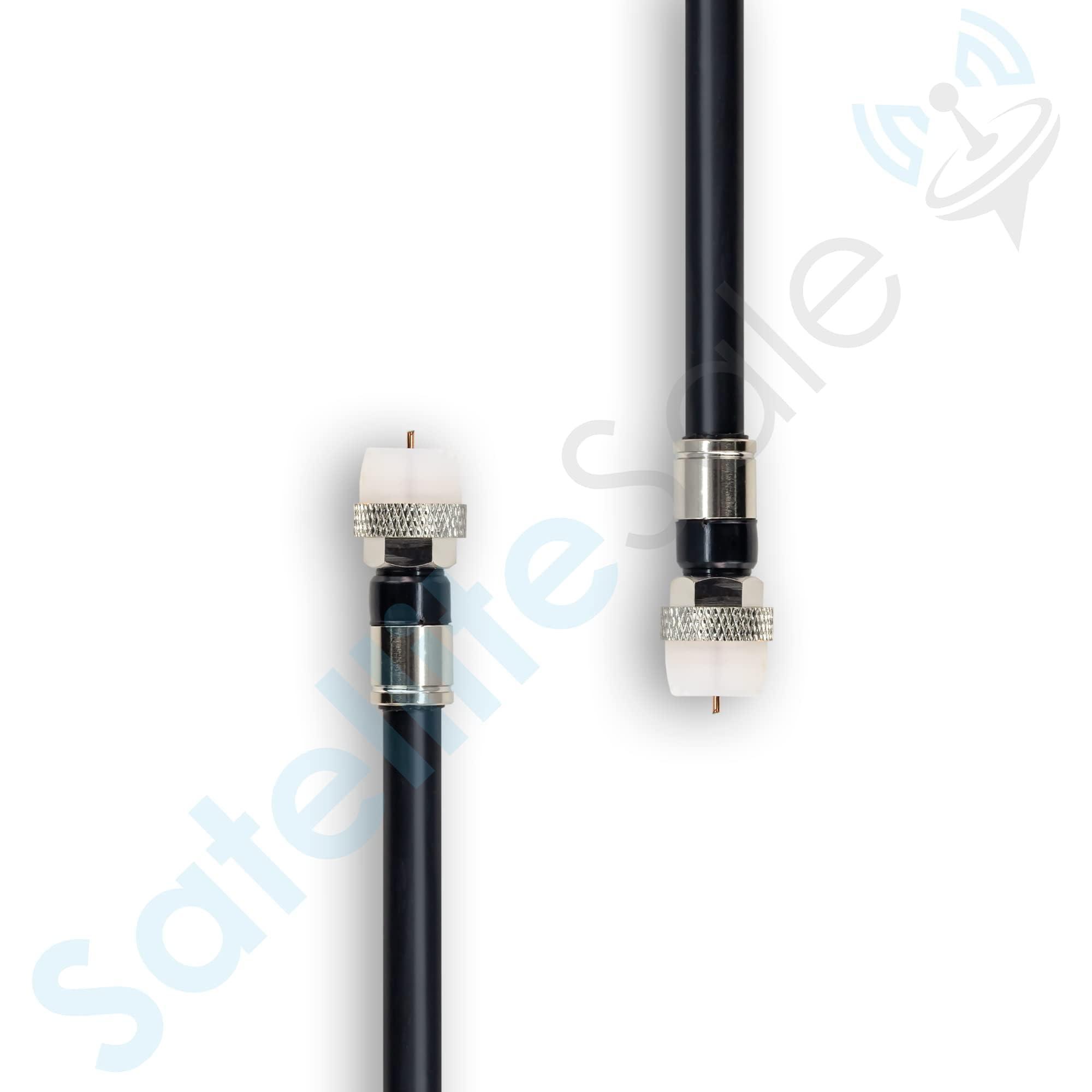 SatelliteSale SatelliteSale Digital RG-6/U 75 Ohm Coaxial Cable with F-Type Waterproof Connectors Indoor/Outdoor Universal Wire White Cord 25 feet